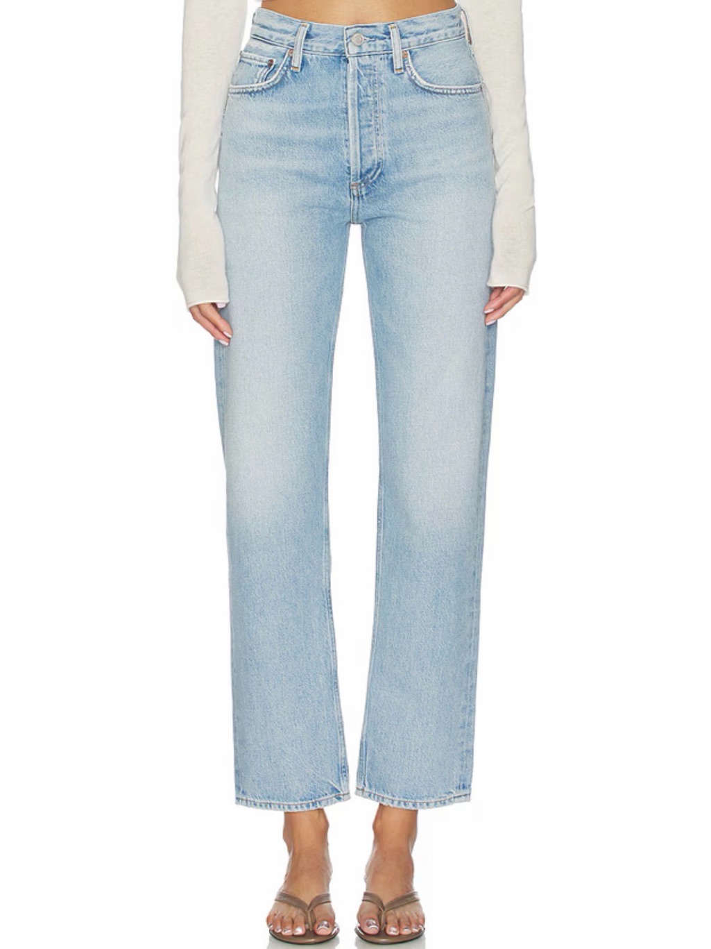Agolde 90's Pinch Waist High Rise Straight Jeans In Addition Size 25
